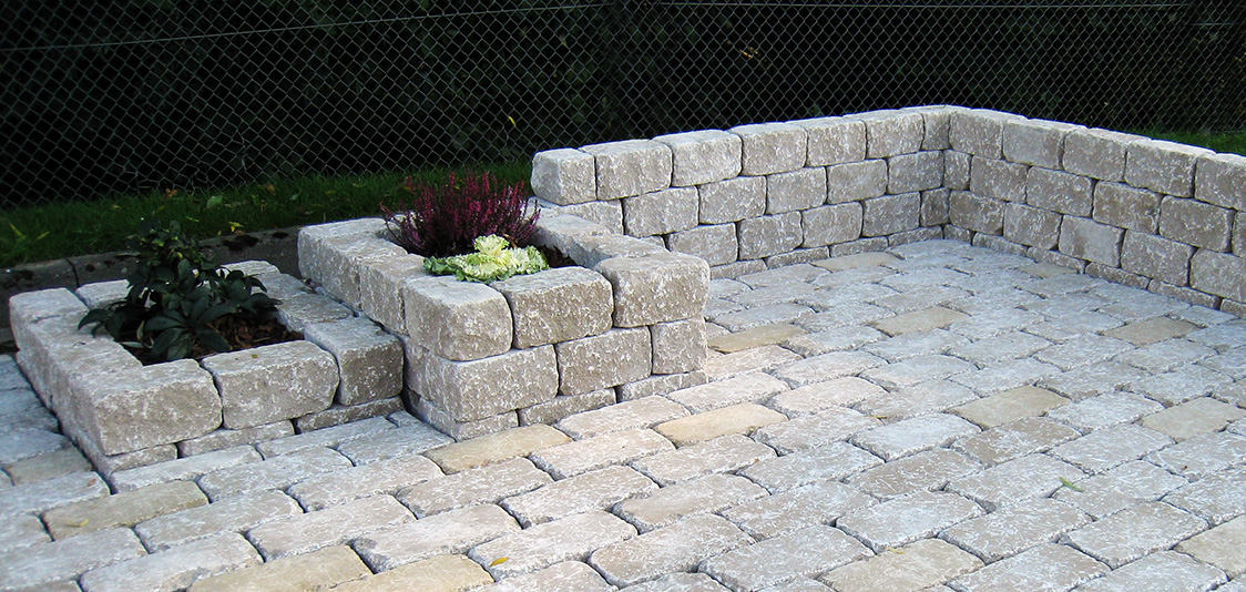 Mini-Bruchsteinmauer Obolino für Beet- oder Begrenzungsmauern in niedriger Bauhöhe